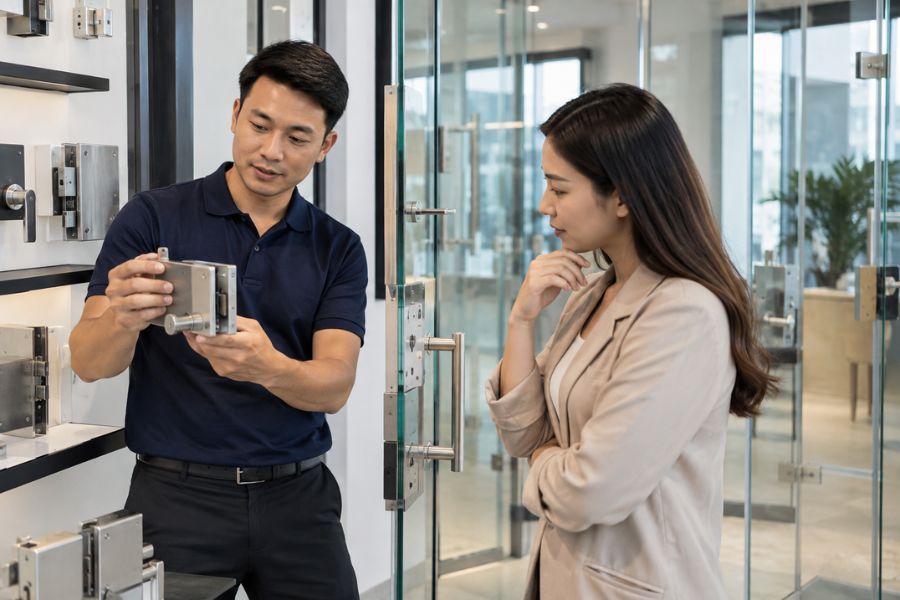 Lựa chọn khóa theo loại cửa, nhu cầu sử dụng và mức độ bảo mật.