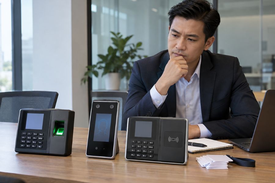 Nên chọn máy chấm công theo nhu cầu và môi trường sử dụng 
