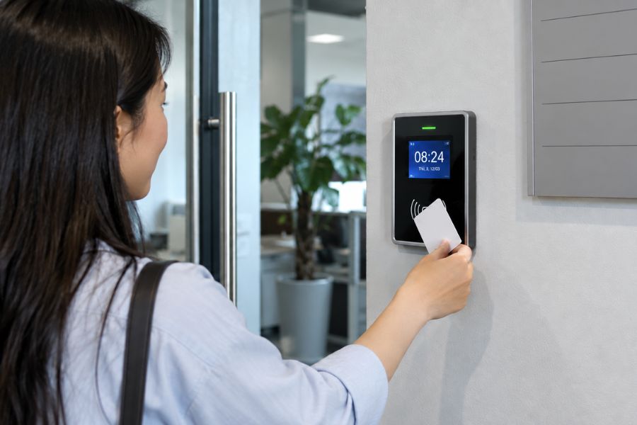 Chấm công bằng thẻ từ nhanh chóng và thuận tiện