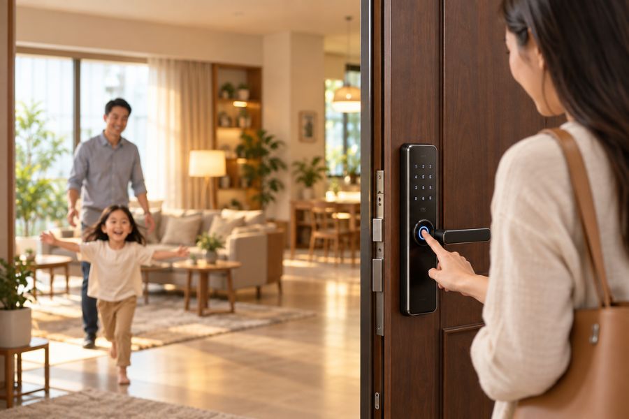 khóa cửa vân tay hãng nào tốt
