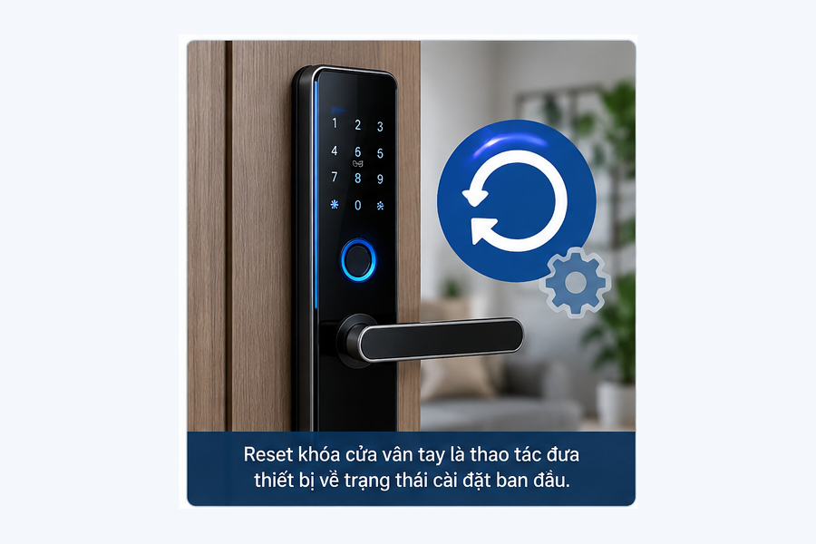 reset khóa cửa vân tay